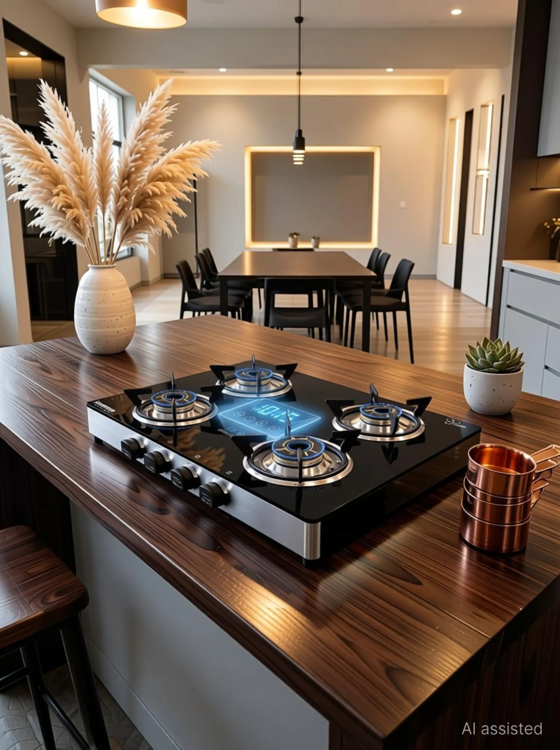 Smart 4-Burner Auto-Ignition Gas Stove