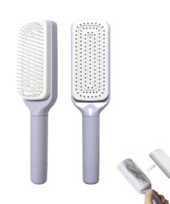 Alternative view of Self-Cleaning Retractable Hair Brush