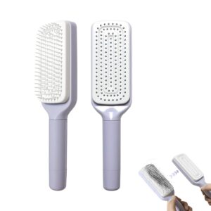Alternative view of Self-Cleaning Retractable Hair Brush
