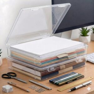 Transparent A4 Slim Document Protector Box