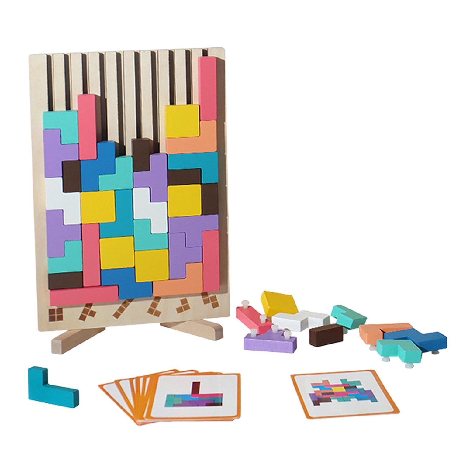Montessori Wooden Blocks Puzzle Board - Image 2