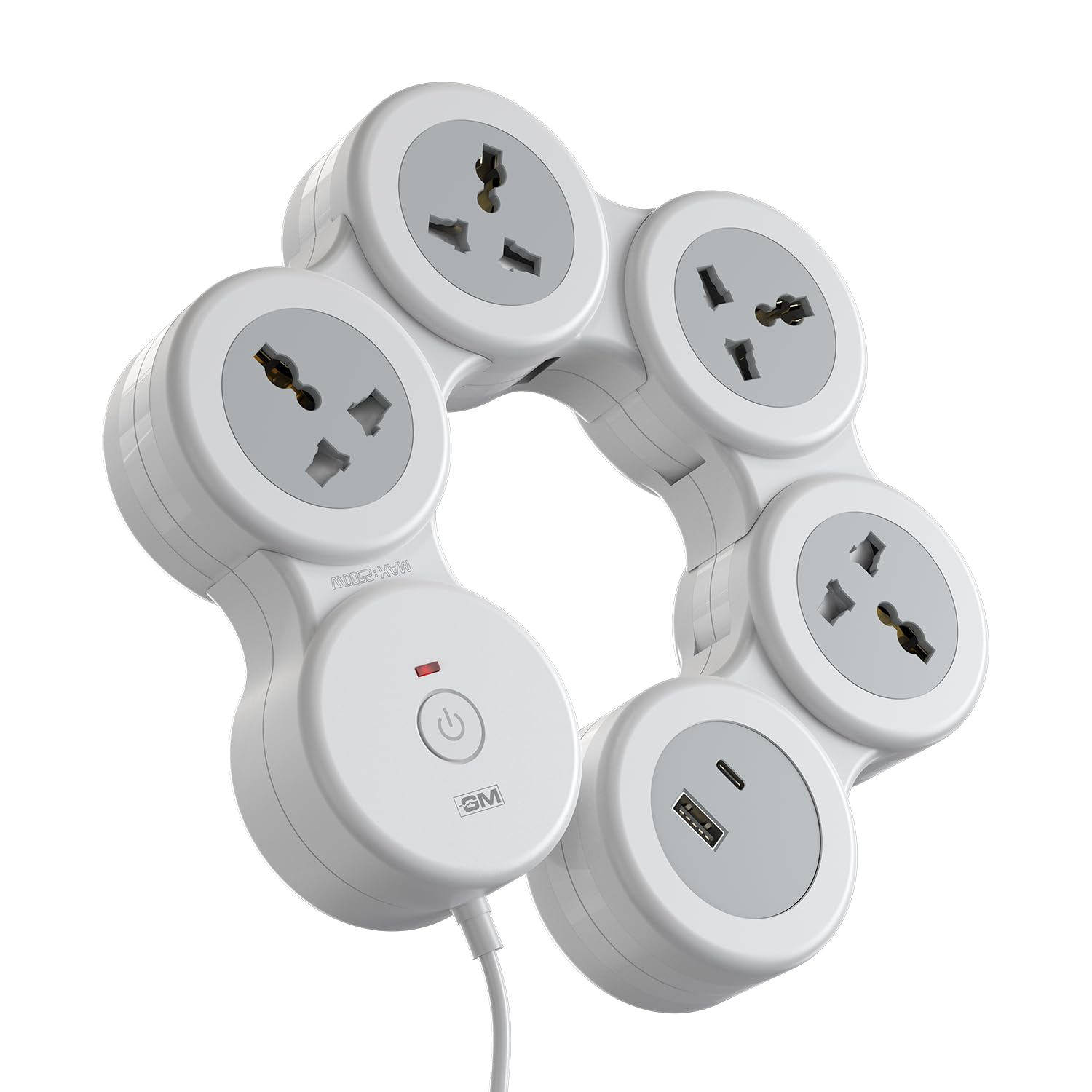 Space-Saving Smart Power Charging Hub