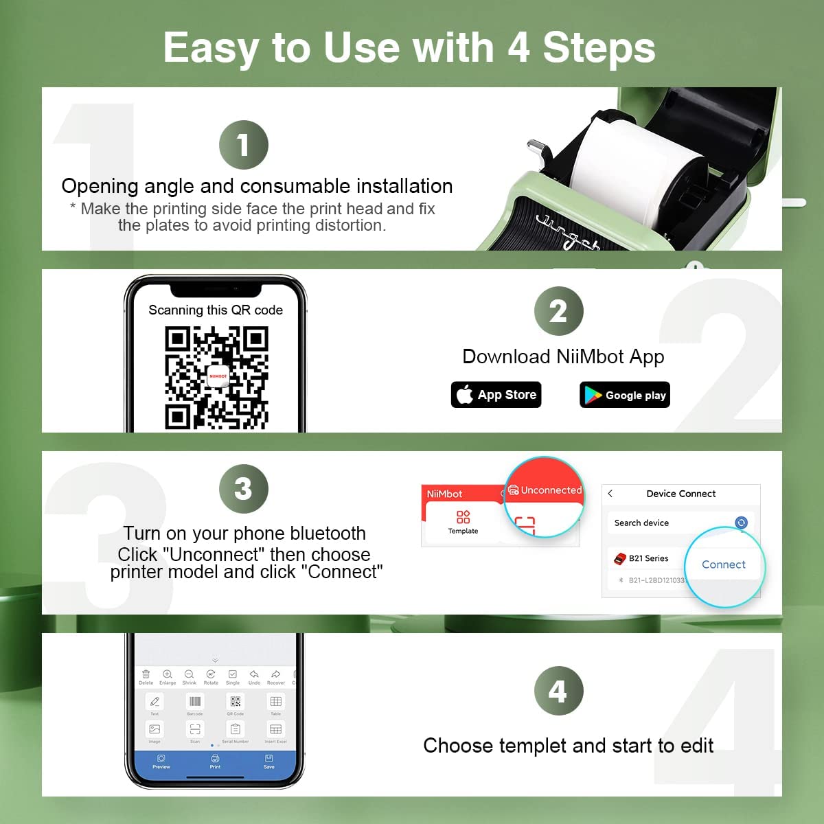 Bluetooth Thermal Label Printer - Image 3