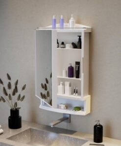 Wall Mounted Mirror Storage Cabinet