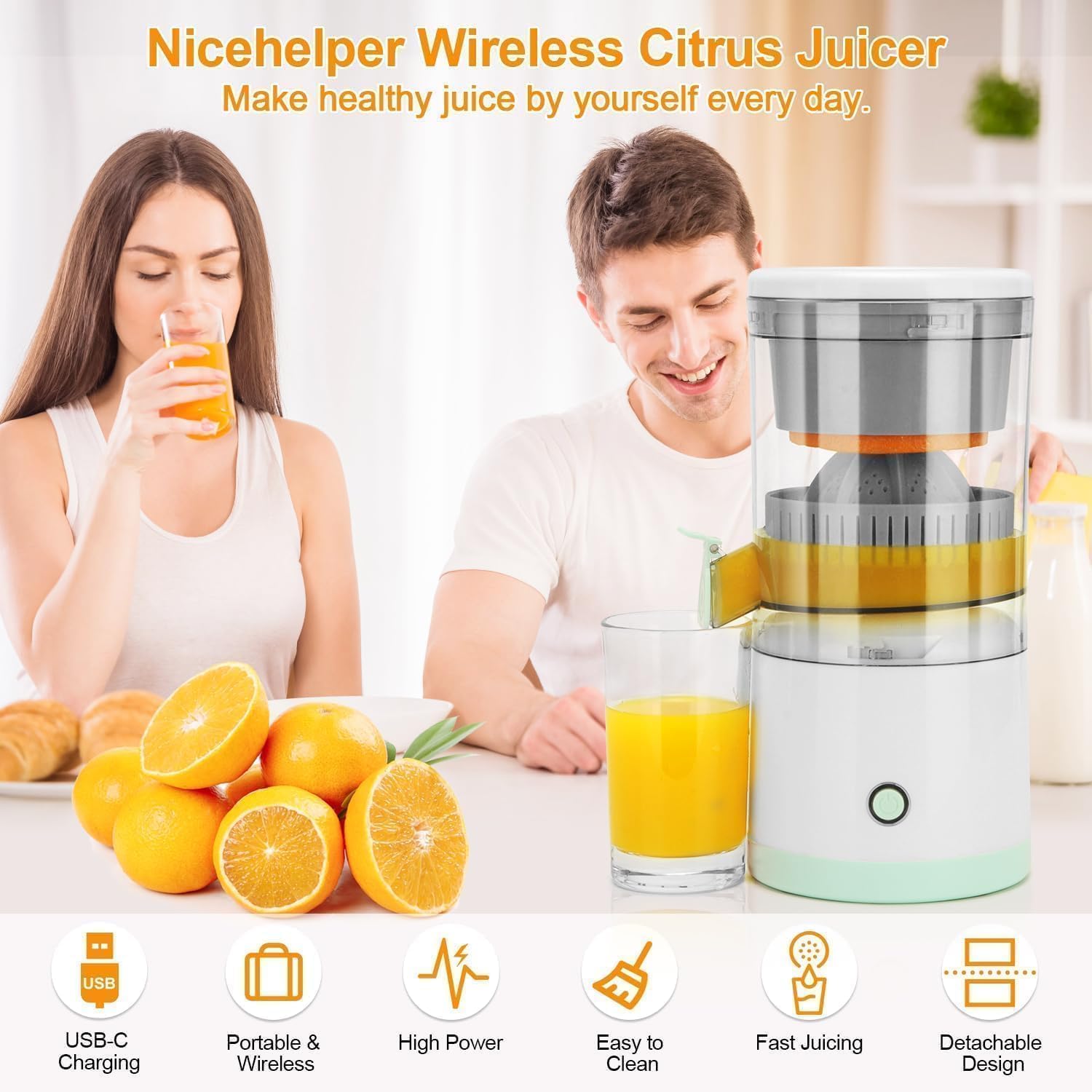 One-Touch Wireless Magic Citrus Juicer - Image 4