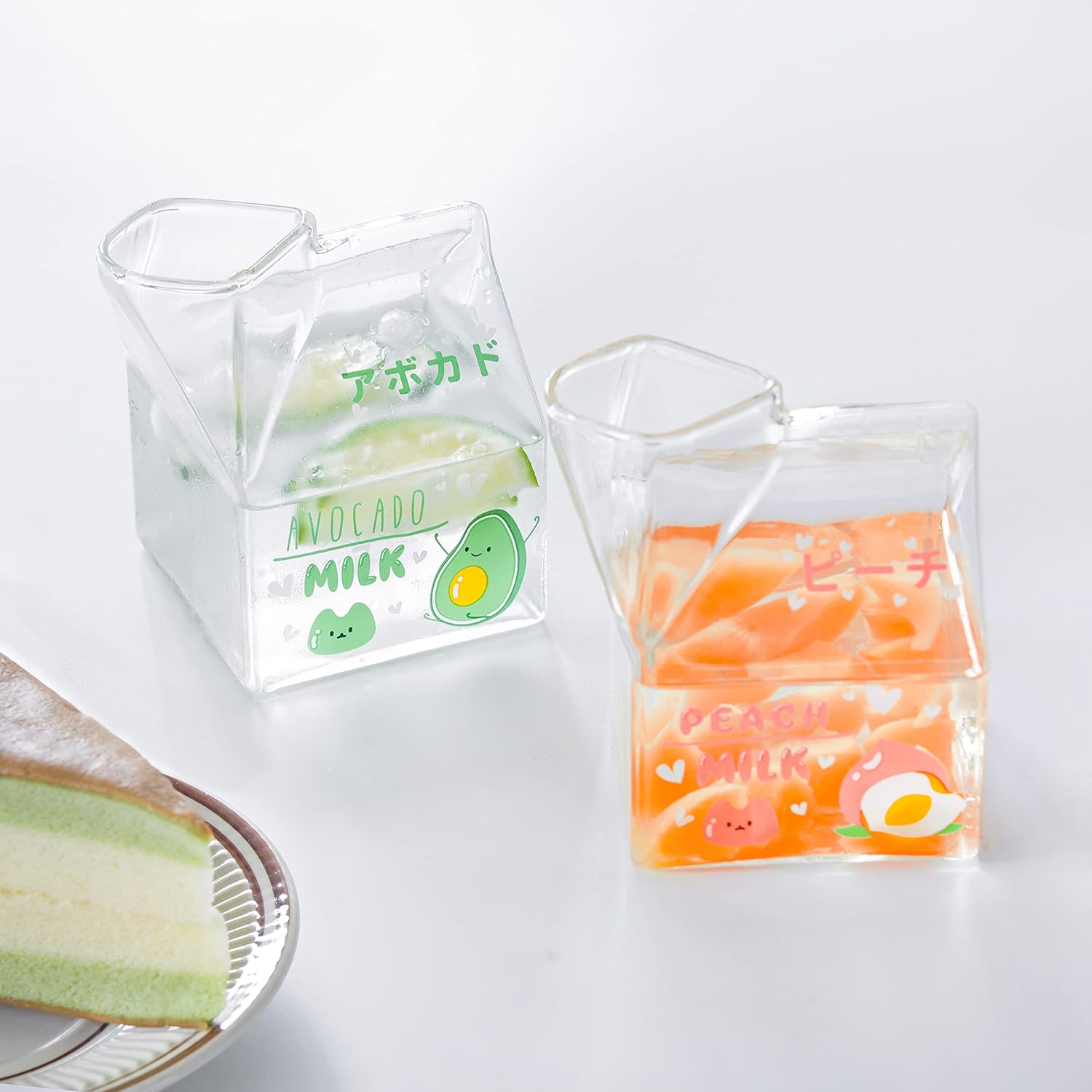 Kawaii Glass Milk Carton Pitcher - Image 3