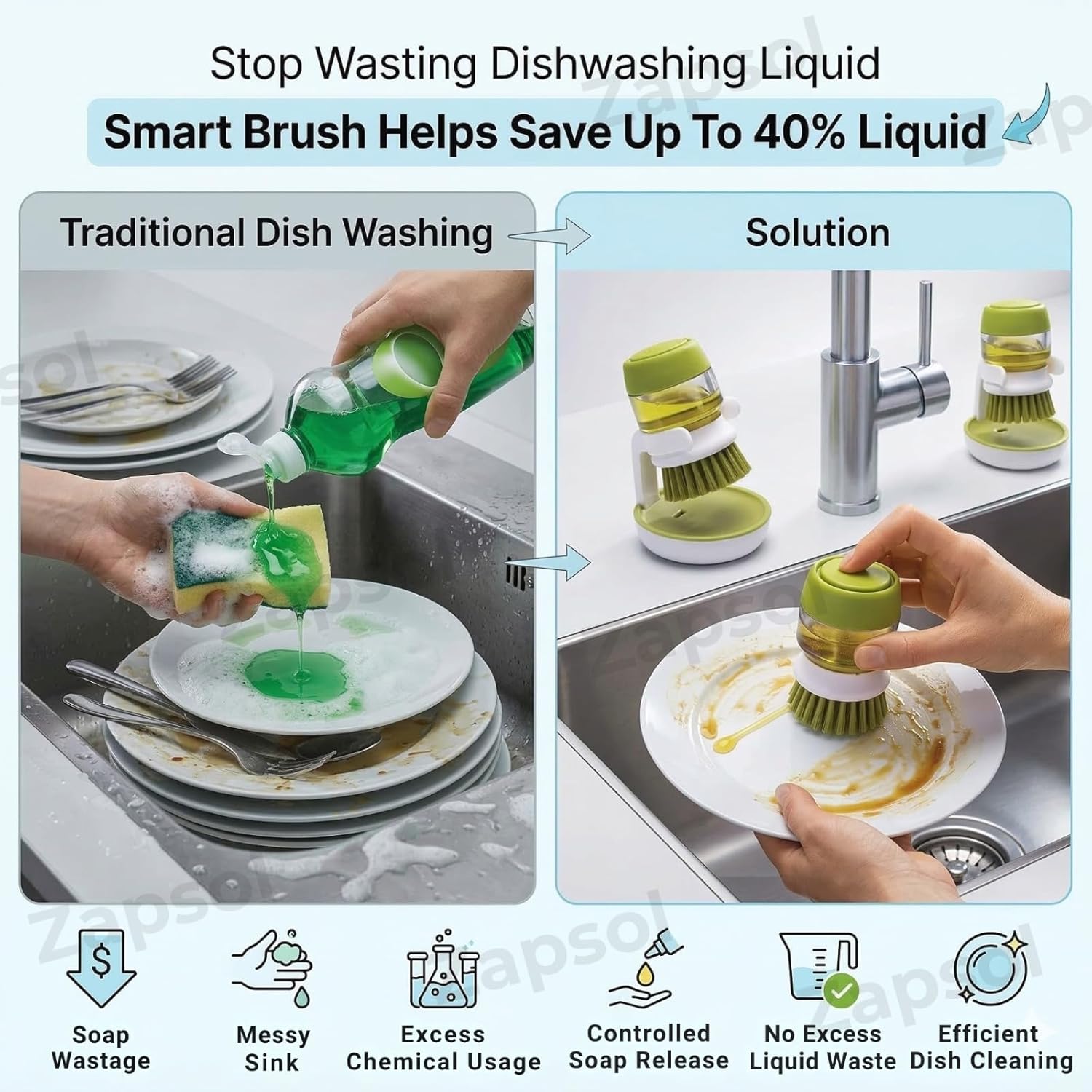 Cleaning Brush with Soap Dispenser - Image 5