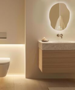 Alternative view of Luxury Oval LED Vanity Mirror with Dual Lighting