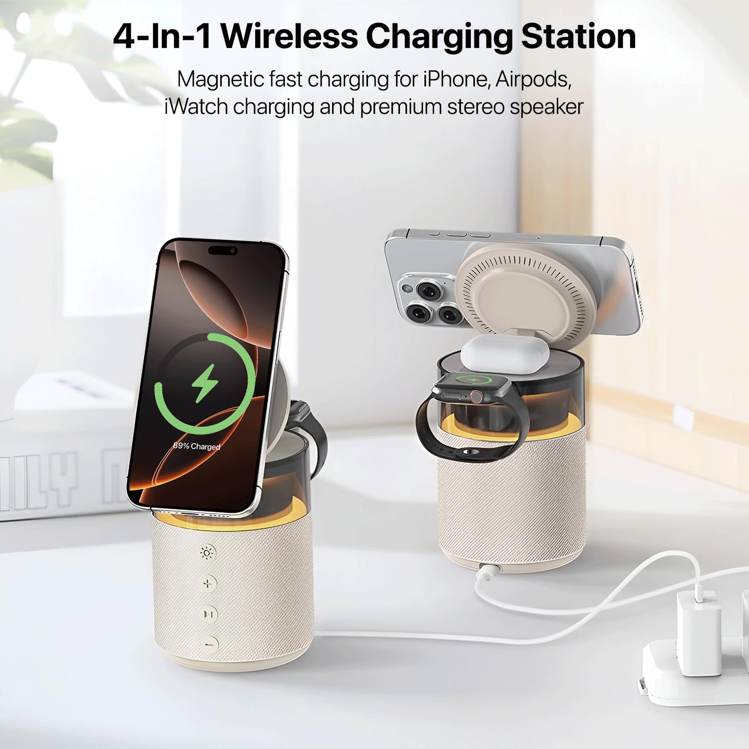 4-in-1 Magnetic Charger & Speaker Dock