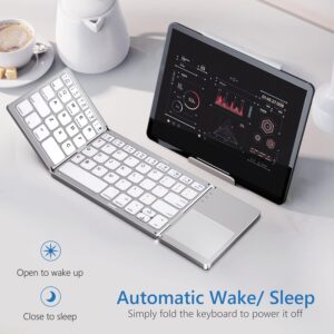 Foldable Bluetooth Keyboard with Touchpad