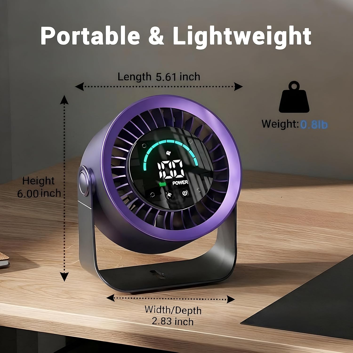 Smart Digital Turbo Cool Desk Fan - Image 3