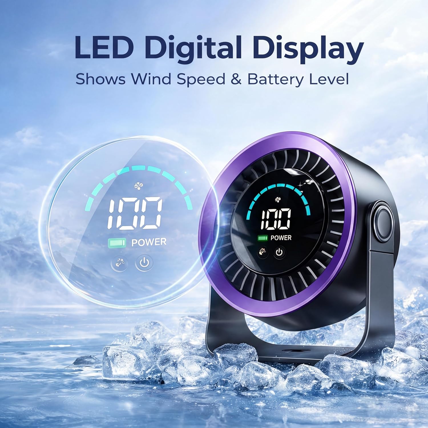 Smart Digital Turbo Cool Desk Fan - Image 4