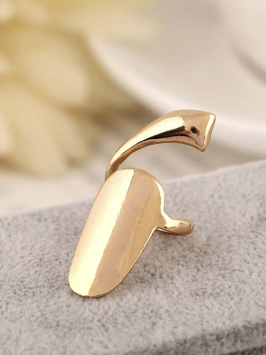 Gold‑Plated Adjustable Nail Rings - Image 3