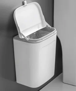 Alternative view of Space-Saving Smart Wall-Mounted Trash Bin