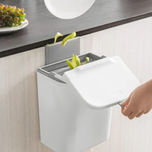 Space-Saving Smart Wall-Mounted Trash Bin