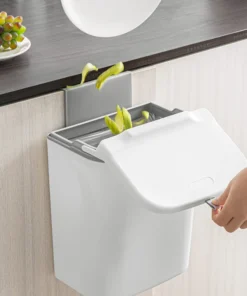 Space-Saving Smart Wall-Mounted Trash Bin