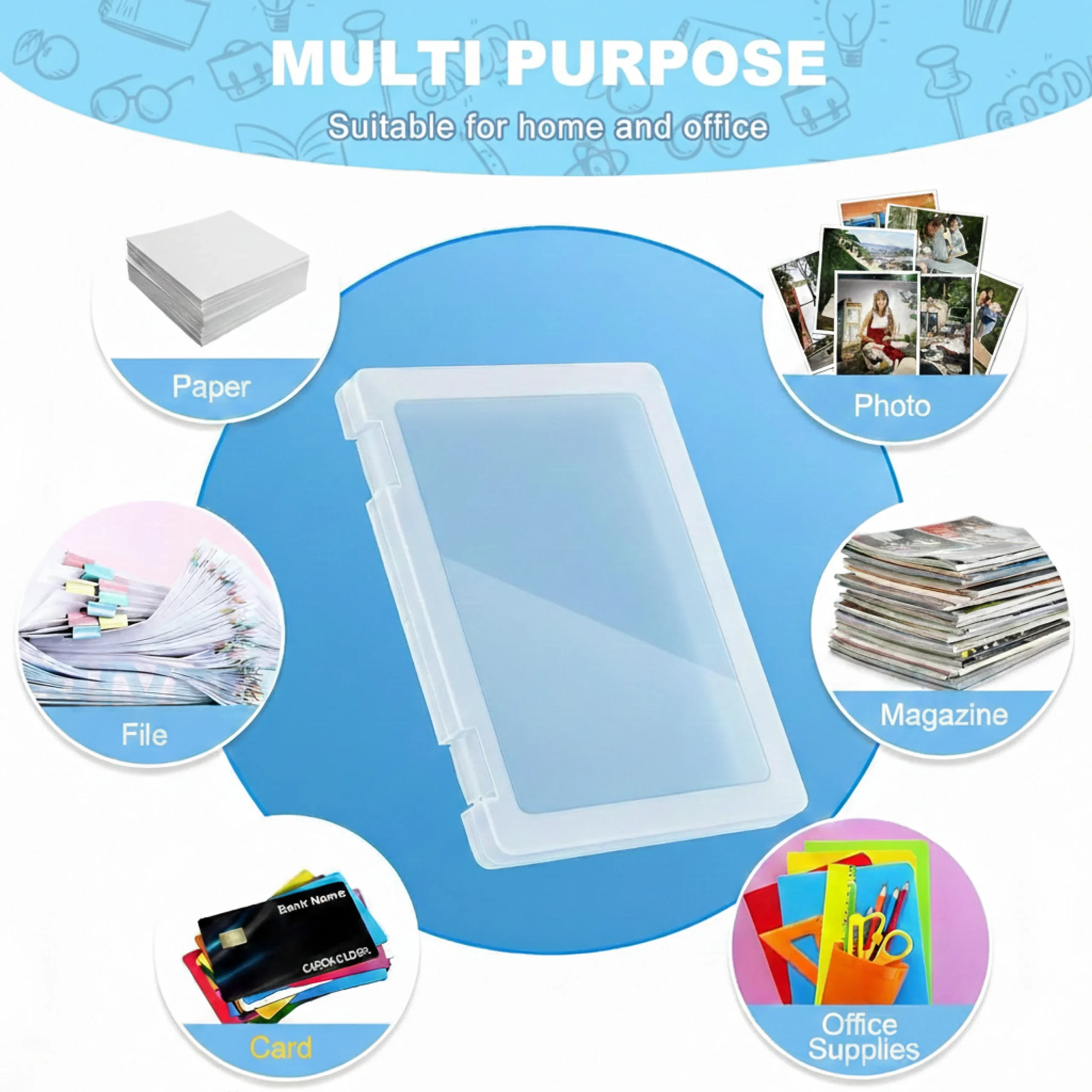 Transparent A4 Slim Document Protector Box - Image 4