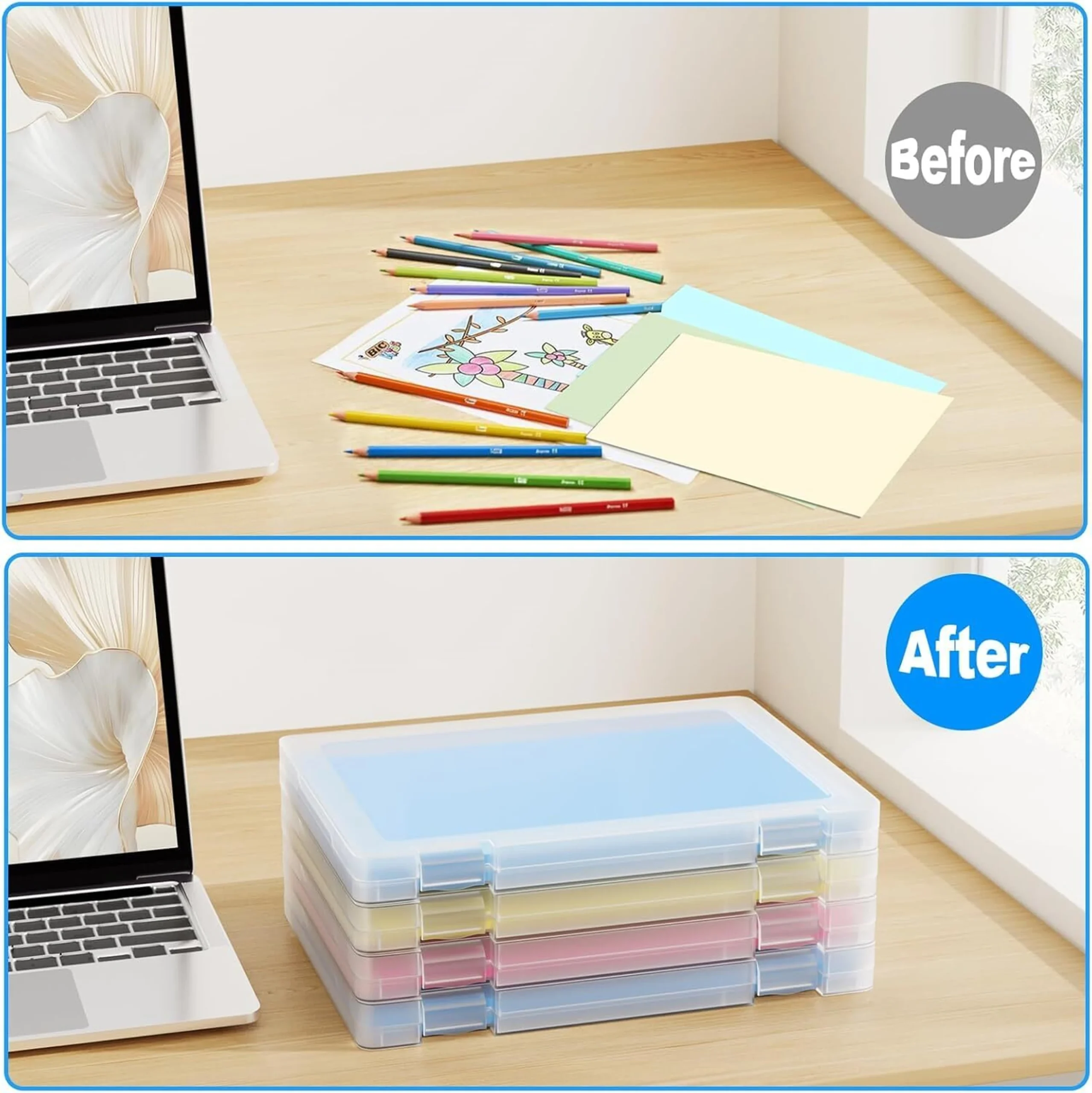 Transparent A4 Slim Document Protector Box - Image 3